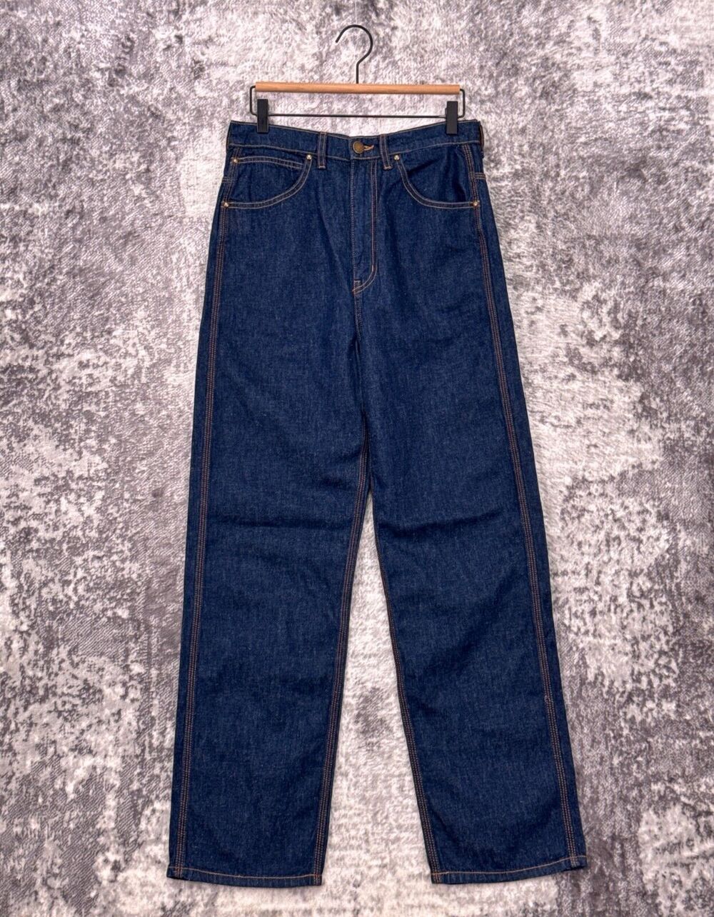 The Great Miner Jeans 27 Womens High Rise Relaxed Straight Dark Wash Denim